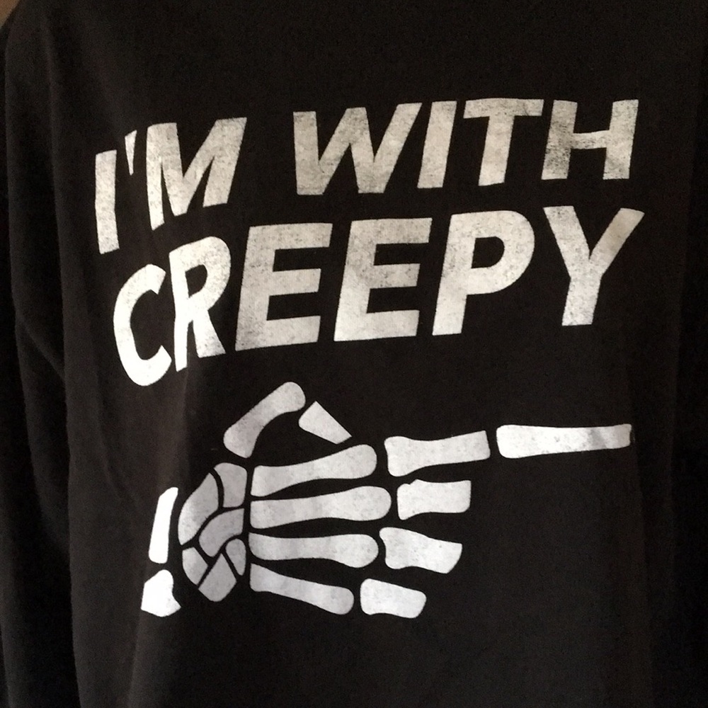 Freeze Novelty Long Sleeve Crop T-shirt EUC - Picture 2 of 4